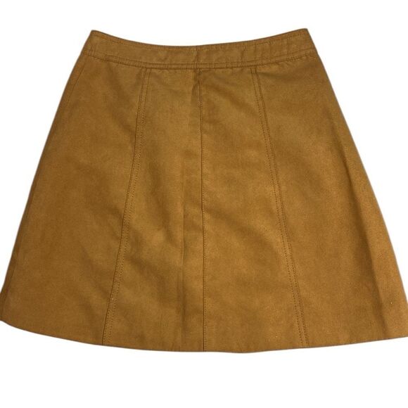 H&M DIVIDED Faux Suede Snap Front Skirt - Picture 2 of 9